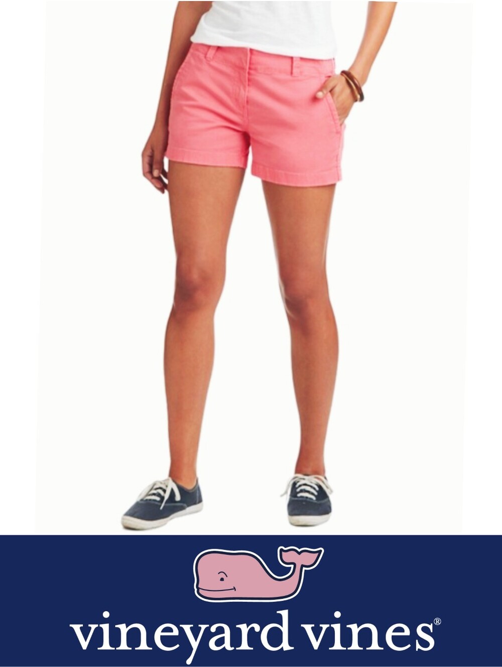 Vineyard Vines Neon Coral Everyday Shorts Sz 16 Orange Pink Electric Summer